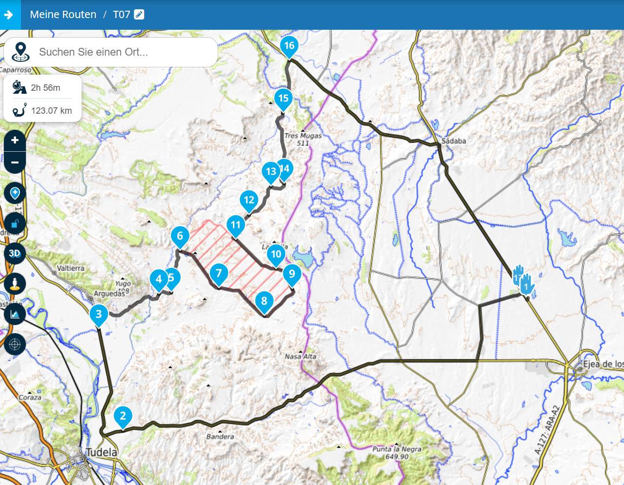 00-Route in der Bardenas Reales